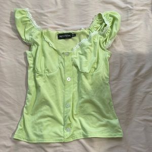 lime green babydoll top